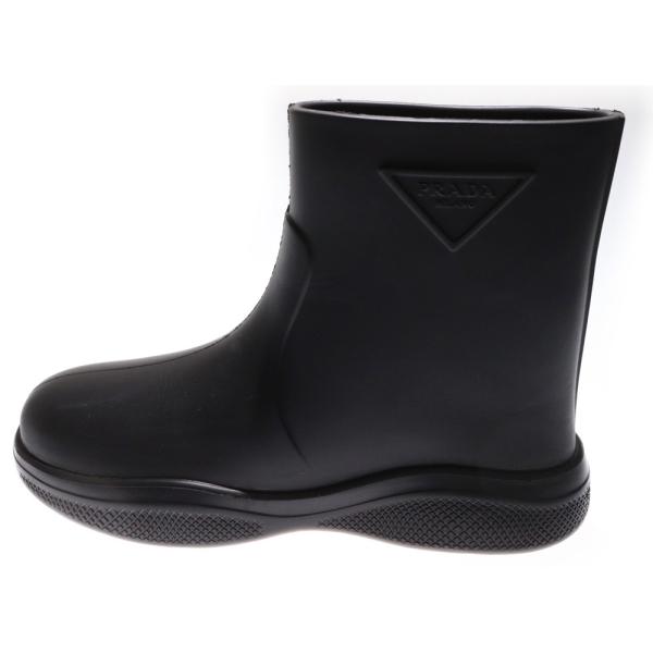 PRADA（プラダ） トライアングルロゴ ラバー ブーティー レイン