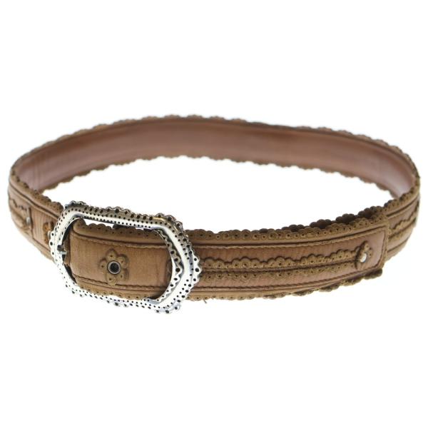 ボッテガヴェネタ BOTTEGA VENETA ベルト レザー ブラウン 袋付き BOTTEGA VENETA（ボッテガ・ヴェネタ） ウエスタンベルト ブラウン