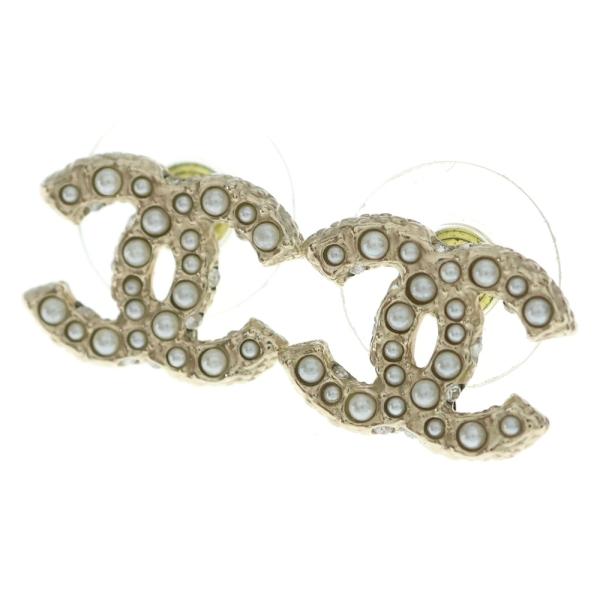 CHANEL（シャネル） ココマーク フェイクパール ピアス ゴールド GP