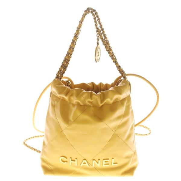 CHANEL（シャネル） シャネル22 ミニ イエロー チェーンバッグ