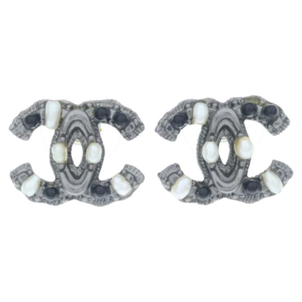 CHANEL（シャネル） ココマーク フェイクパール ピアス シルバー A11C