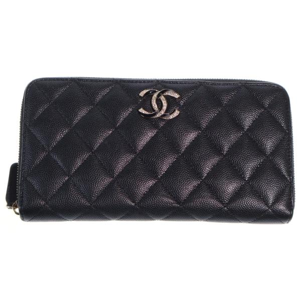＊*し様 未使用 CHANEL マトラッセ ココマーク ラインストーン ジップコ CHANEL（シャネル） ラインストーンココマーク キルティング ラウンド