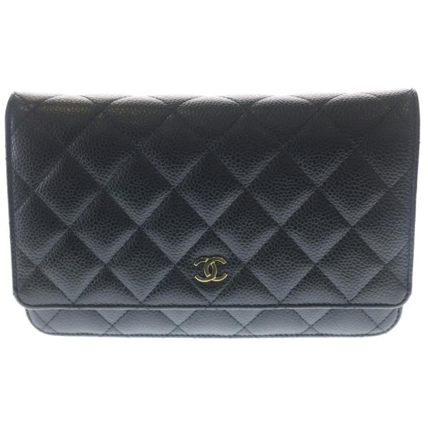 CHANEL（シャネル） マトラッセ チェーンウォレット キャビアスキン