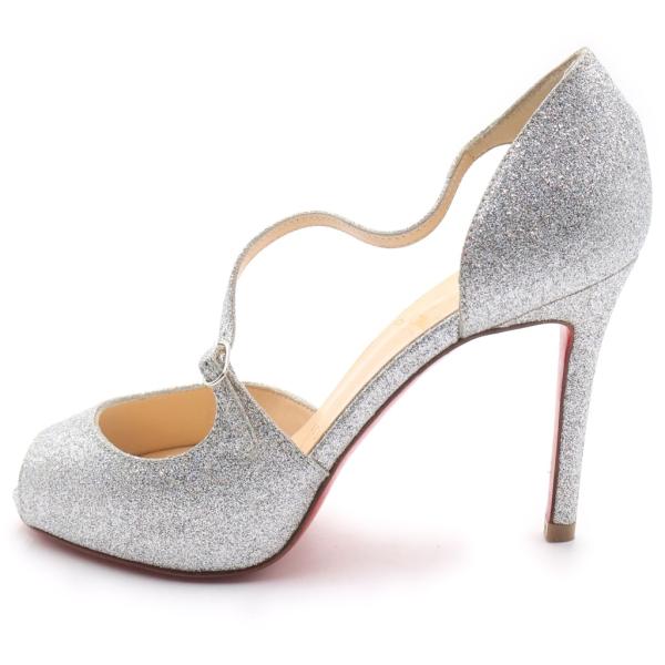 みなさん専用　Louboutin ルブタン パンプス シルバー 高ヒール36 Christian Louboutin（クリスチャンルブタン） グリッターラメヒール