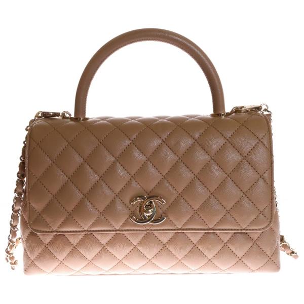極美品　CHANEL キャビアスキン チョコバー ショルダーバッグ ベージュ シャネル CHANEL チョコバー ショルダーバッグ マットキャビア