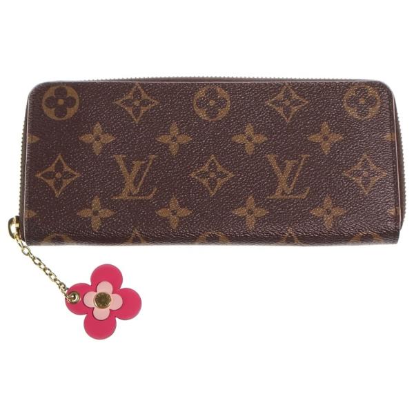 LOUIS VUITTON ルイヴィトン モノグラム ポルトフォイユ・クレマンス フラワーチャーム ロングウォレット 長財布 カードケース ブラウン PVCレザー M64201 ゴールド金具 LOUIS VUITTON（ルイ・ヴィトン） モノグラム ポルトフォイユ