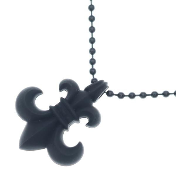 CHROME HEARTS クロムハーツ RUBBER BS FLUER ラバーフレア シリコンネックレス ブラック