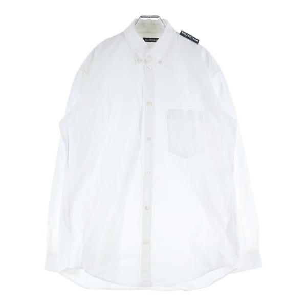 BALENCIAGA（バレンシアガ） ショルダーロゴ ボタンダウン コットン