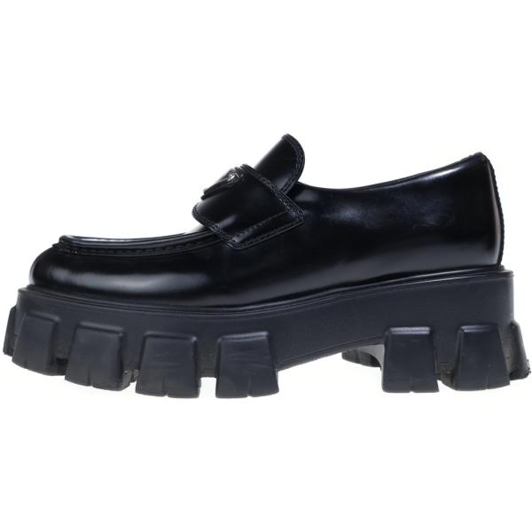PRADA（プラダ） モノリス トライアングルロゴプレート レザー 厚底