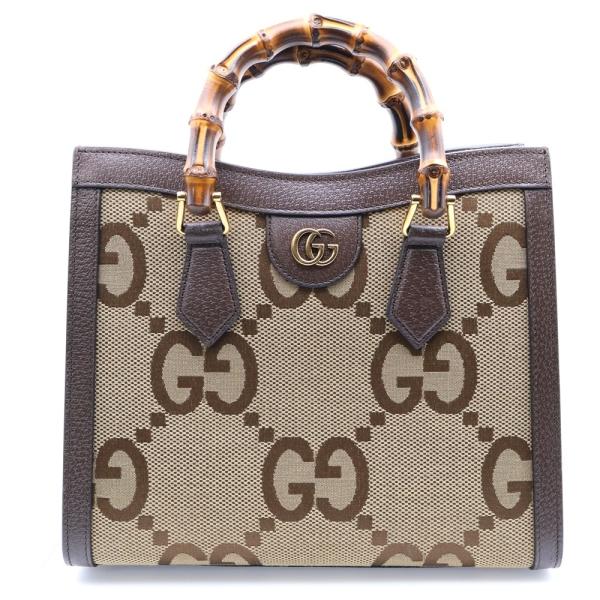 GUCCI（グッチ） ダイアナ バンブー GGキャンバス レザー 2WAY ハンド