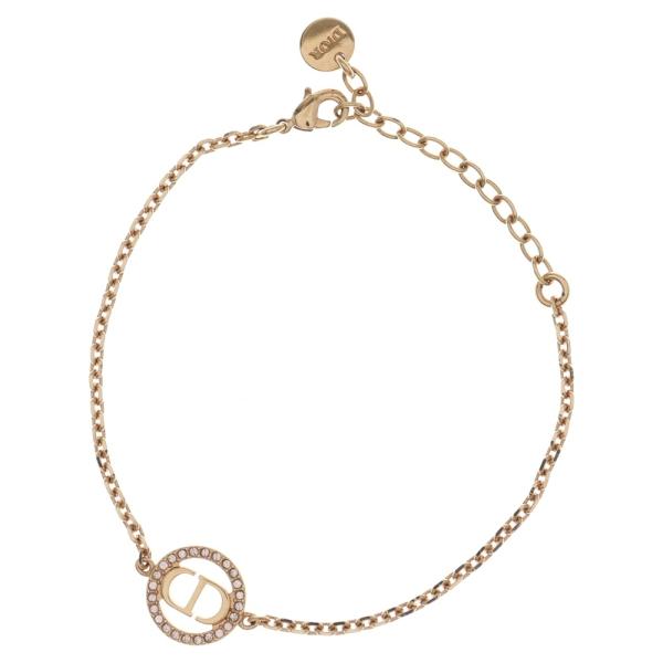 ディオール Dior ピンクストーン チェーンブレスレット 約18cm ディオール Dior ピンクストーン チェーンブレスレット 約18cm 楽天
