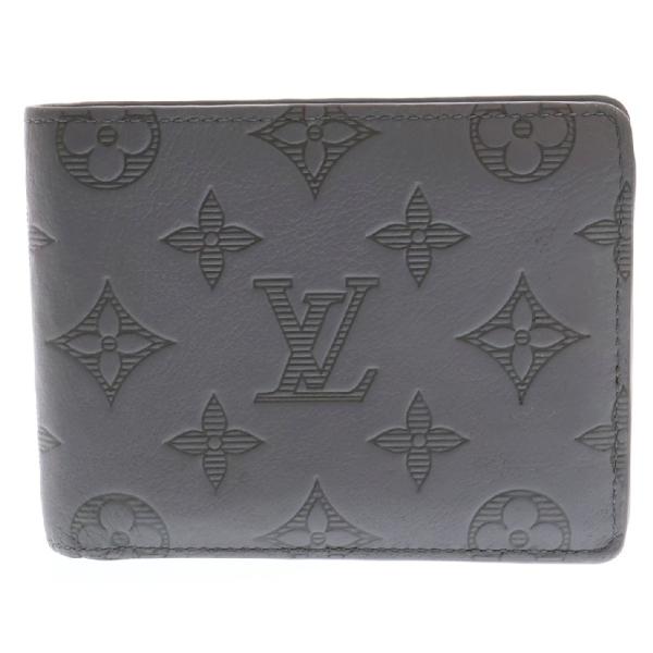【未使用に近い】ルイヴィトン モノグラム シャドウ ミュルティプル 黒 LOUIS VUITTON（ルイ・ヴィトン） モノグラム シャドウ ポルトフォイユ