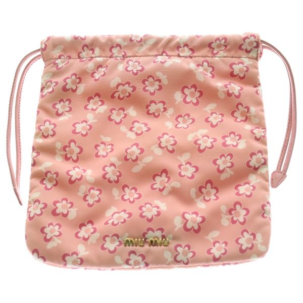 miumiu ミュウミュウ 巾着ポーチ ハンドバッグ ミニバッグ 花柄