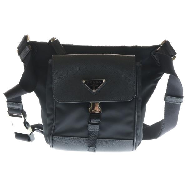 PRADA（プラダ） Re-Nylon サフィアーノ ショルダーバッグ ブラック