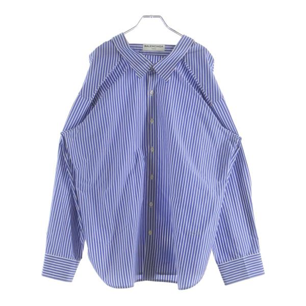 BALENCIAGA（バレンシアガ） ストライプシャツ ブルー #34 470555
