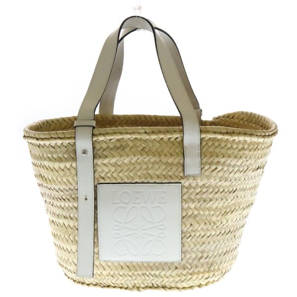 LOEWE バスケットバッグ かご パームリーフ カーフ ミディアム 話題 LOEWE◇パームリーフ×レザー ミディアム バスケットバッグ