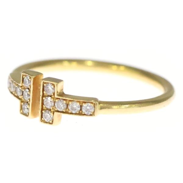 TIFFANY &amp; Co. ティファニー Tワイヤー ダイヤ リング イエローゴールド Au750 #14