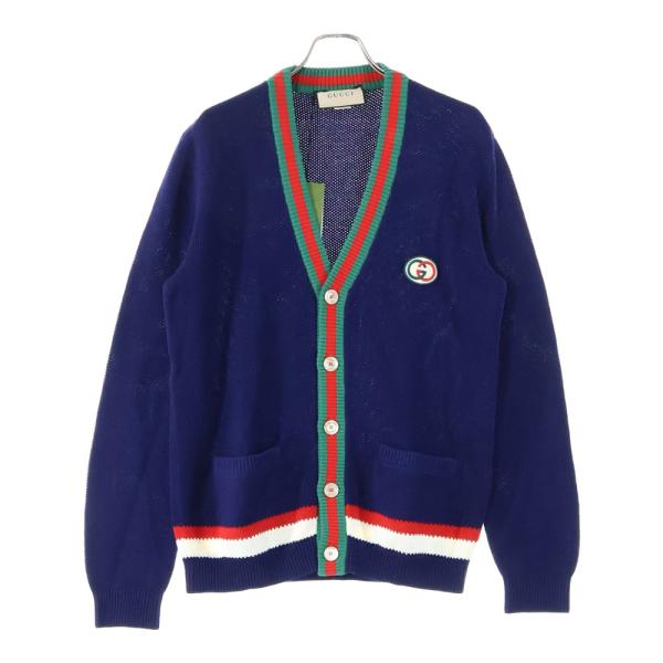 GUCCI（グッチ） インターロッキングG ロゴ刺繍 ウェブ シェリーライン