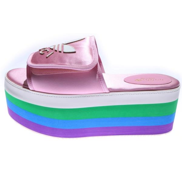 GUCCI（グッチ） ×アディダス トレフォイルロゴ レザーワッペン シルク