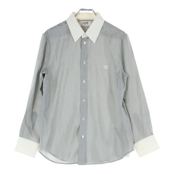 CELINE（セリーヌ） トリオンフロゴ刺繍 ストライプ総柄 アセテート