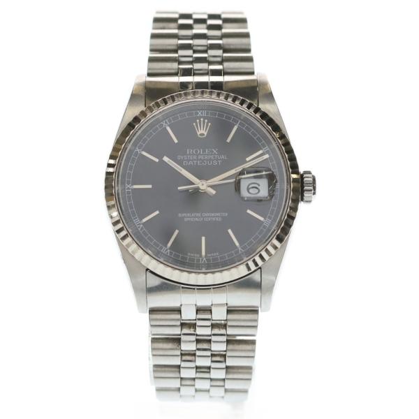 ROLEX（ロレックス） 16234 デイトジャスト 黒文字盤 P番 SS×WG/AT