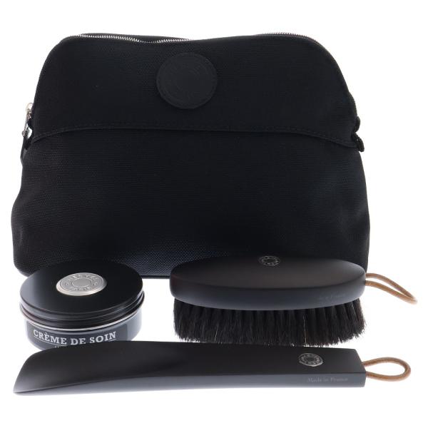 必須アイテム★【HERMES】ポーチ メンテナンスキット HERMES エルメス シューズケアセット ボリードポーチ ブラック