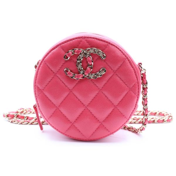 CHANEL（シャネル） ココマーク キャビアスキン ラウンドファスナー