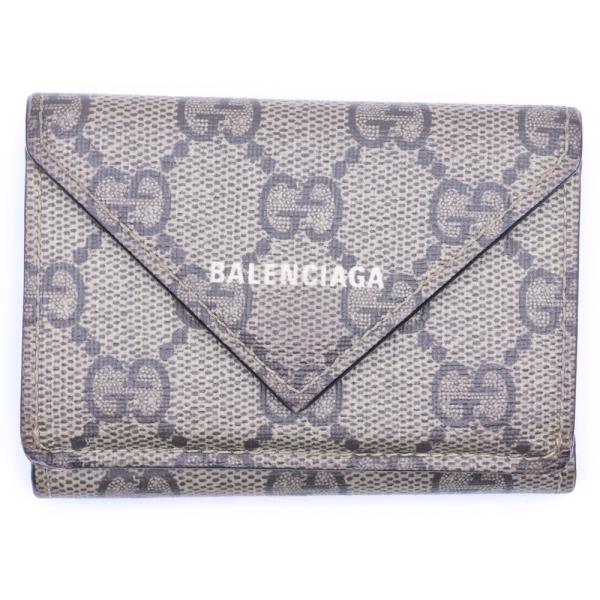 【付属品完備】グッチ×バレンシアガ ザ ハッカー 三つ折り財布 GGスプリーム BALENCIAGA（バレンシアガ） BALENCIAGA GUCCI x グッチ コラボ