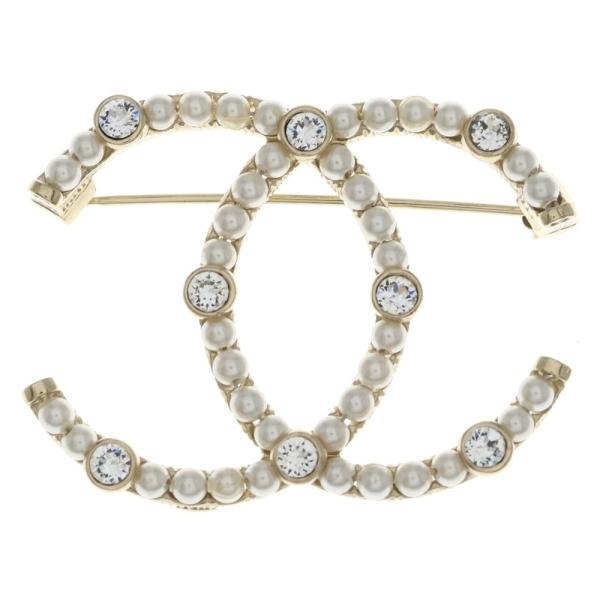 CHANEL（シャネル） ココマーク パールラインストーンブローチ
