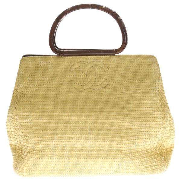 CHANEL（シャネル） ココマーク ウッドハンドル ハンドバッグ トート