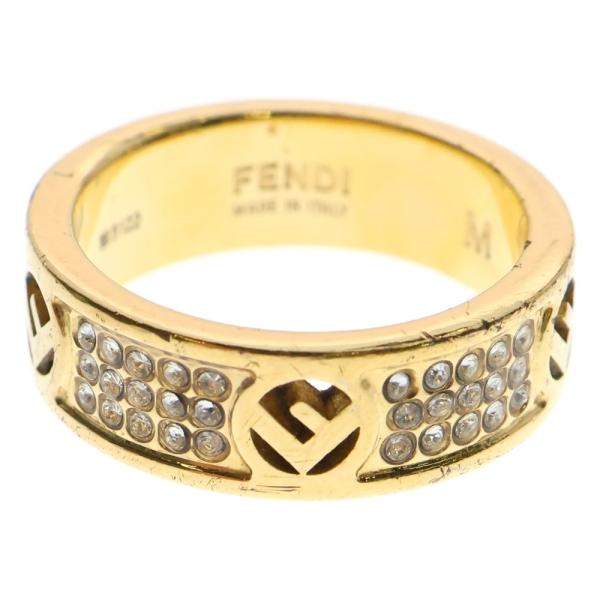 FENDI（フェンディ） エフイズ ライトストーンリング 指輪 ゴールド GP