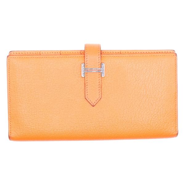 HERMES（エルメス） ベアンスフレ オレンジ シェーブル シルバー金具