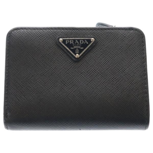 美品　PRADA プラダ　1ML018 サフィアーノトライアングルロゴ　財布 PRADA（プラダ） サフィアーノ トライアングルロゴ レザー 二つ折り