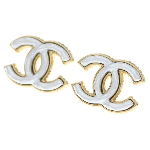 CHANEL（シャネル） ココマーク ピアス パール ホワイト×ゴールド