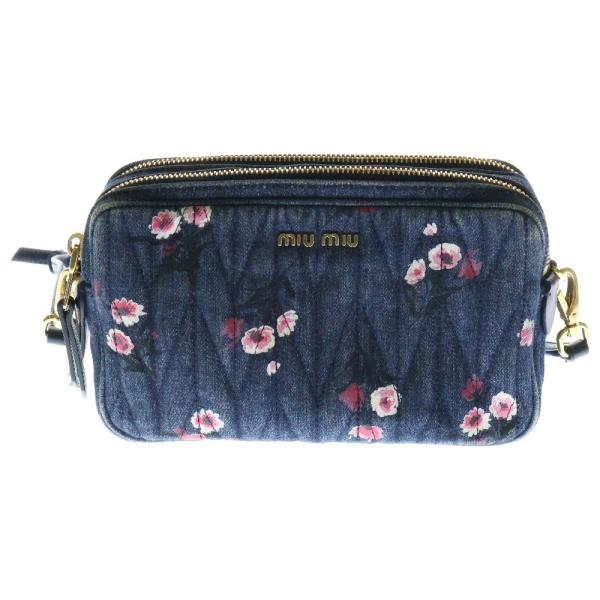 miumiu ミュウミュウ ショルダーバック デニム マテラッセ 花柄