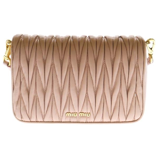 miumiu ミュウミュウ マテラッセ ショルダーバック ピンク レザー