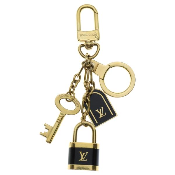 LOUIS VUITTON ブラウンレザーキーホルダー Louis Vuitton ブラウンレザーキーホルダー