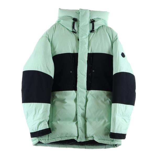 MONCLER モンクレール 22AW BODRI ボドリ ジップアップ フーデッド ダウンジャケット ミントグリーン×ブラック ナイロン H20911A00115 5968E MONCLER（モンクレール） 22AW BODRI ボドリ ジップアップ フーデッド