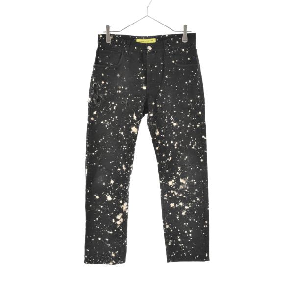 RAF SIMONS ラフシモンズ×ブリーチ加工デニムパンツ ジーンズ ブラック 