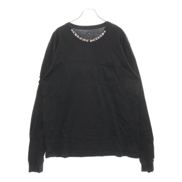 CHROME HEARTS クロムハーツ Neck Logo L/S Tee ネック ロゴ プリント 