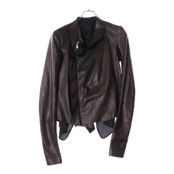 Rick Owens（リック・オウエンス） 20SS レザー ドレープ ジップアップ
