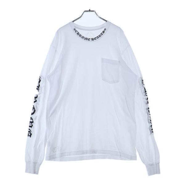 ⭐︎409 クロムハーツ ロゴマーク プリントTシャツ Vネック レディース CHROME HEARTS（クロムハーツ） ホースシューロゴ Vネック 半袖Tシャツ