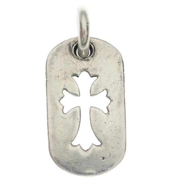 CHROME HEARTS クロムハーツ D TAG SML CO CRS カットアウトクロスドッグタグ スモール ペンダントトップ シルバー BCA242 CHROME HEARTS（クロムハーツ） D TAG SML CO CRS OLD カットアウト