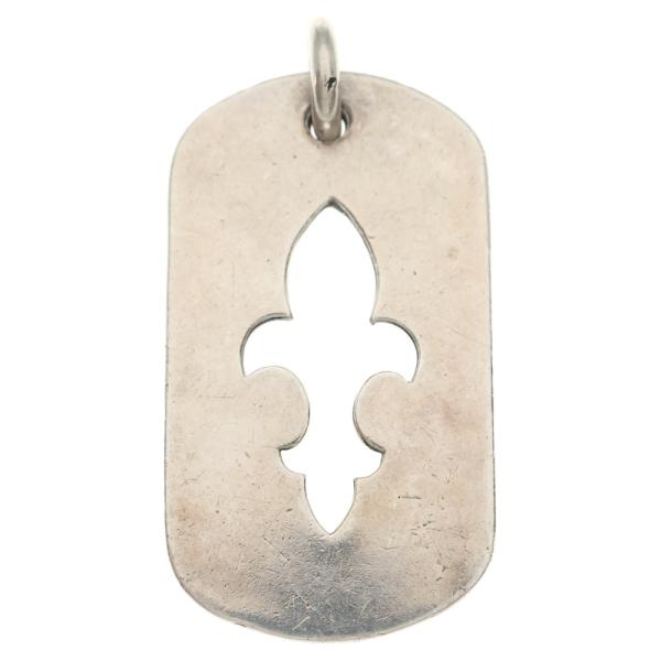 CHROME HEARTS クロムハーツ D TAG LRG CO CRS カットアウトフレア ラージ ドッグタグ ネックレストップ シルバー CHROME HEARTS（クロムハーツ） D TAG LRG CO CRS カットアウトフレア