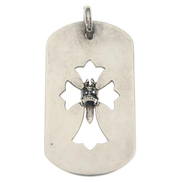CHROME HEARTS クロムハーツ D TAG LRG DAGGER ダガーカットアウトドッグタグ ラージドッグタグネックレストップ CHROME HEARTS（クロムハーツ） D TAG LRG DAGGER ダガーカットアウト