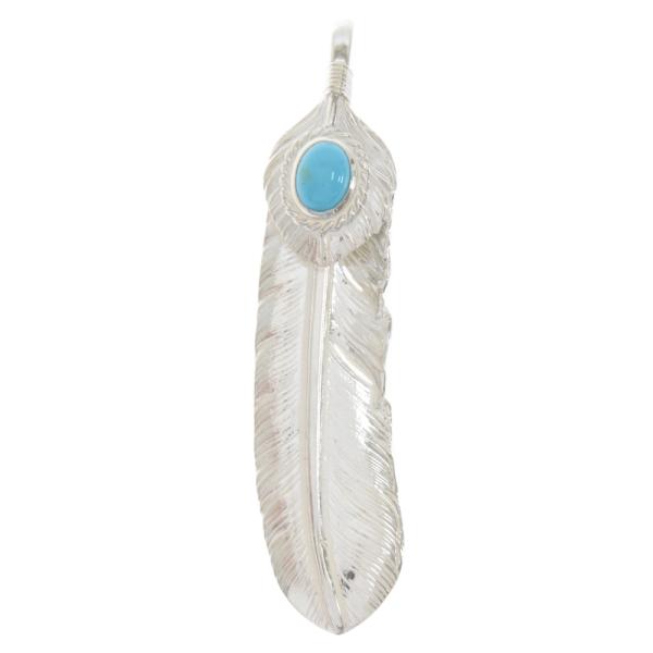 goro's ゴローズ 【新品現行】上銀銀縄ターコイズ特大フェザー 左向き