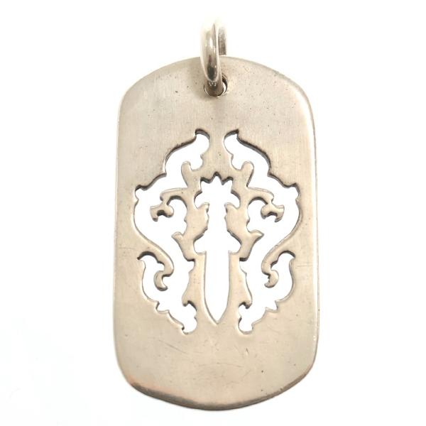 CHROME HEARTS クロムハーツ D TAG LRG DAGGER ヴァインダガーカットアウトドッグタグ ラージ ペンダントトップ シルバー BCA240 CHROME HEARTS（クロムハーツ） D TAG LRG DAGGER ヴァインダガー