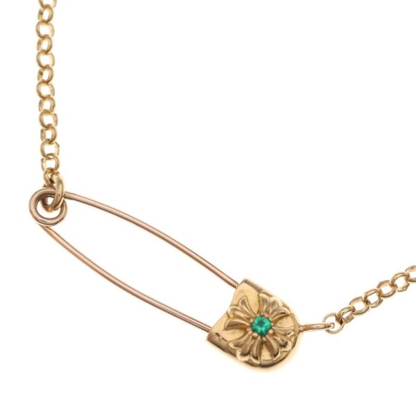 CHROME HEARTS（クロムハーツ） 22K SAFETY PIN R18 1EMRLD セーフティ