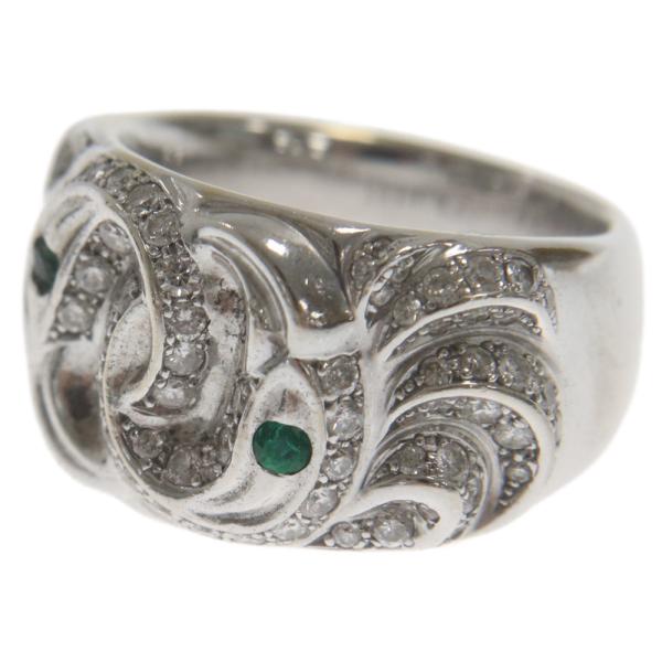 LONE ONES（ロンワンズ） 18KWG COSMIC UNION W EMERALD PAVE DIA RING