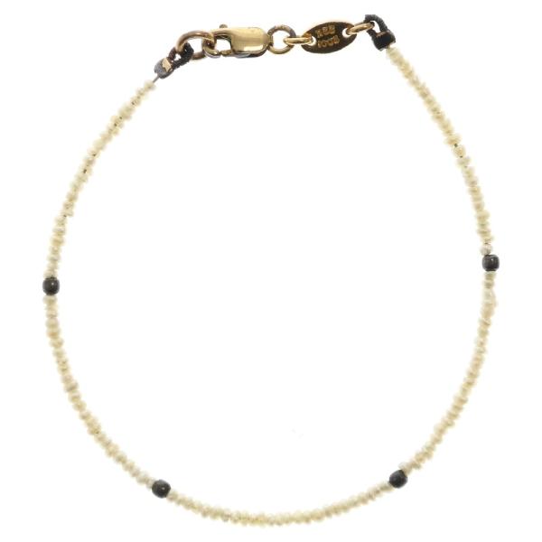 CHROME HEARTS クロムハーツ 22K BEAD PRL ゴールドケイトハドソンビーズ ホワイト/ゴールド